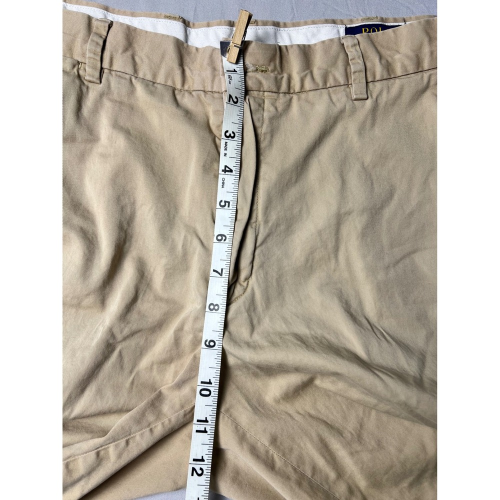Polo Ralph Lauren Mens 36 Khaki Stretch Classic Fit Chino Shorts Cotton Blend - Picture 12 of 12
